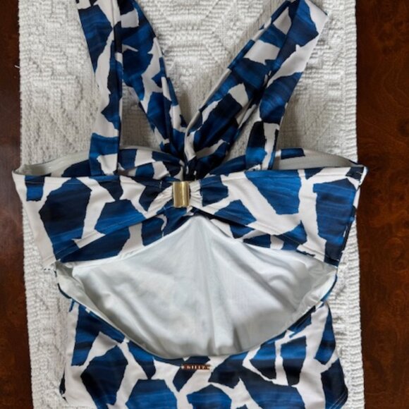 Milly - Betsy Ocean Puzzle Bandeau One-Piece Size Small - Picture 6 of 11